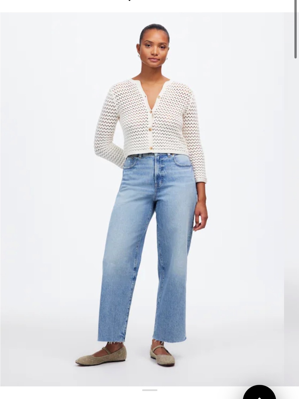 Madewell curvy vintage wide leg crop Jean